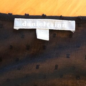 3/4 sleeve length black lace detail shirt by Daniel Rainn